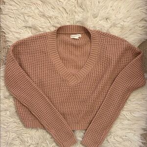 Aeropostale Mauve V-Neck Sweater